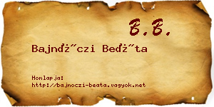 Bajnóczi Beáta névjegykártya