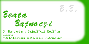 beata bajnoczi business card